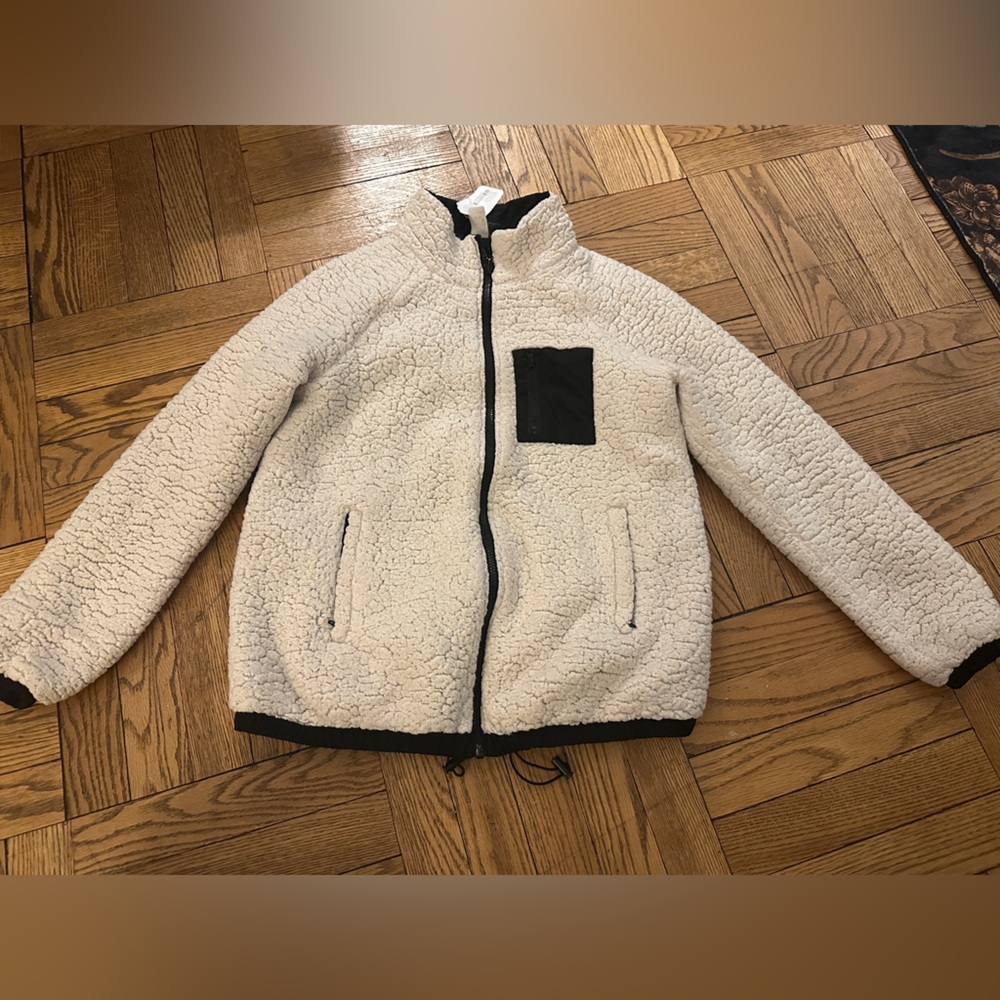 Ingrid & Isabel Reversible Faux Sherpa Maternity Jacket Size XS - Picture 4 of 12